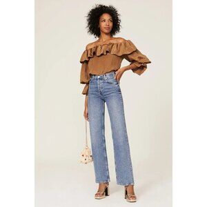 MISA Los Angeles Mischa Gold Off The Shoulder Top Women's Size X-Small XS